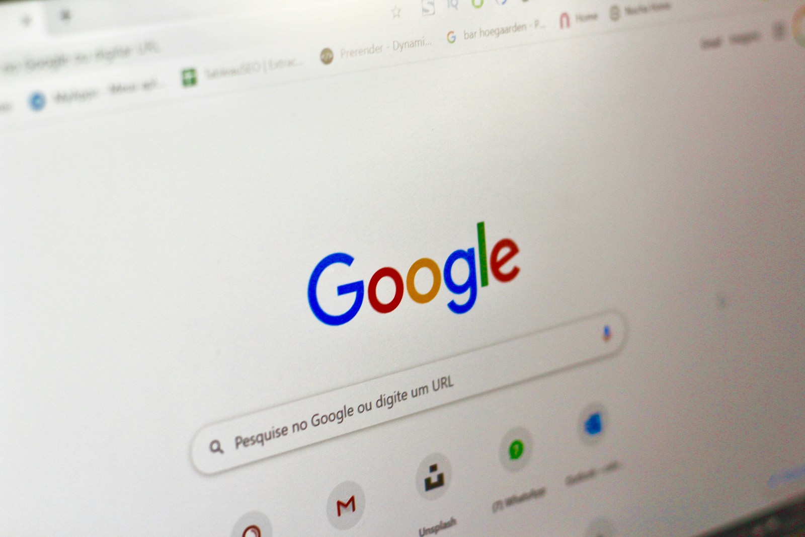 computer screen showing google search Google Discover